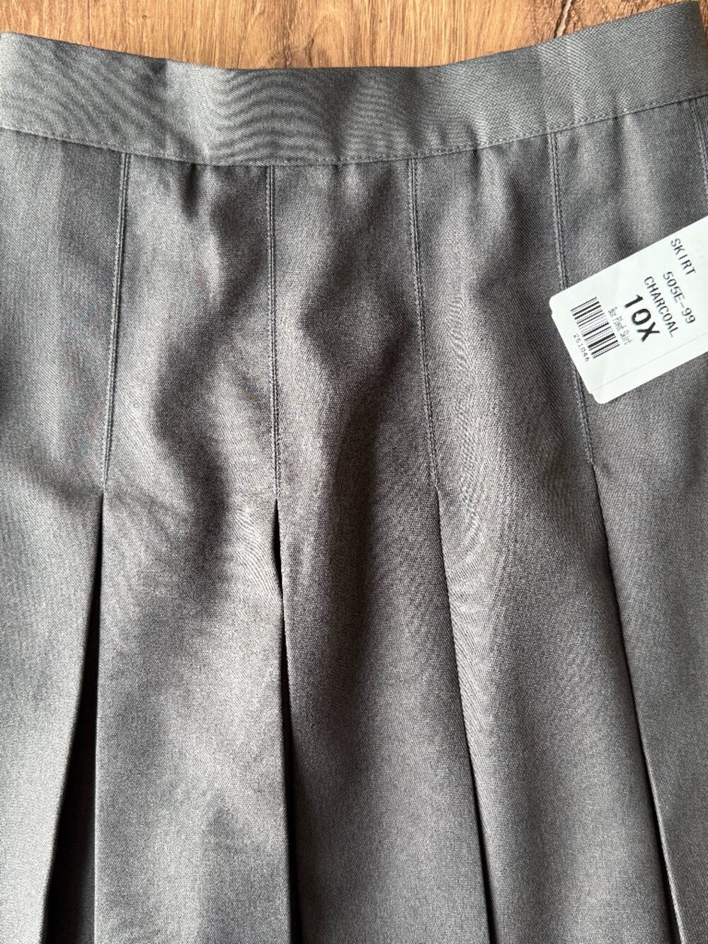 NWT Flynn O’Hara Charcoal Box Pleat Uniform Skirt Girls 10X - Picture 7 of 7